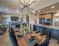 The Kingston showhome by Bedrock Homes in Rocha
in the Orchards, Edmonton.