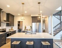 Kitchen in the Chianti showhome by Cantiro Homes in Rocha in the Orchards, Edmonton.