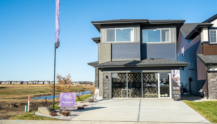 The Chianti showhome by Cantiro Homes in Rocha in the
Orchards, Edmonton.