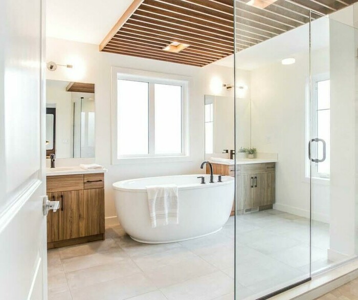 Master ensuite in the Isaiah showhome by San Rufo Homes in Rocha in the Orchards.